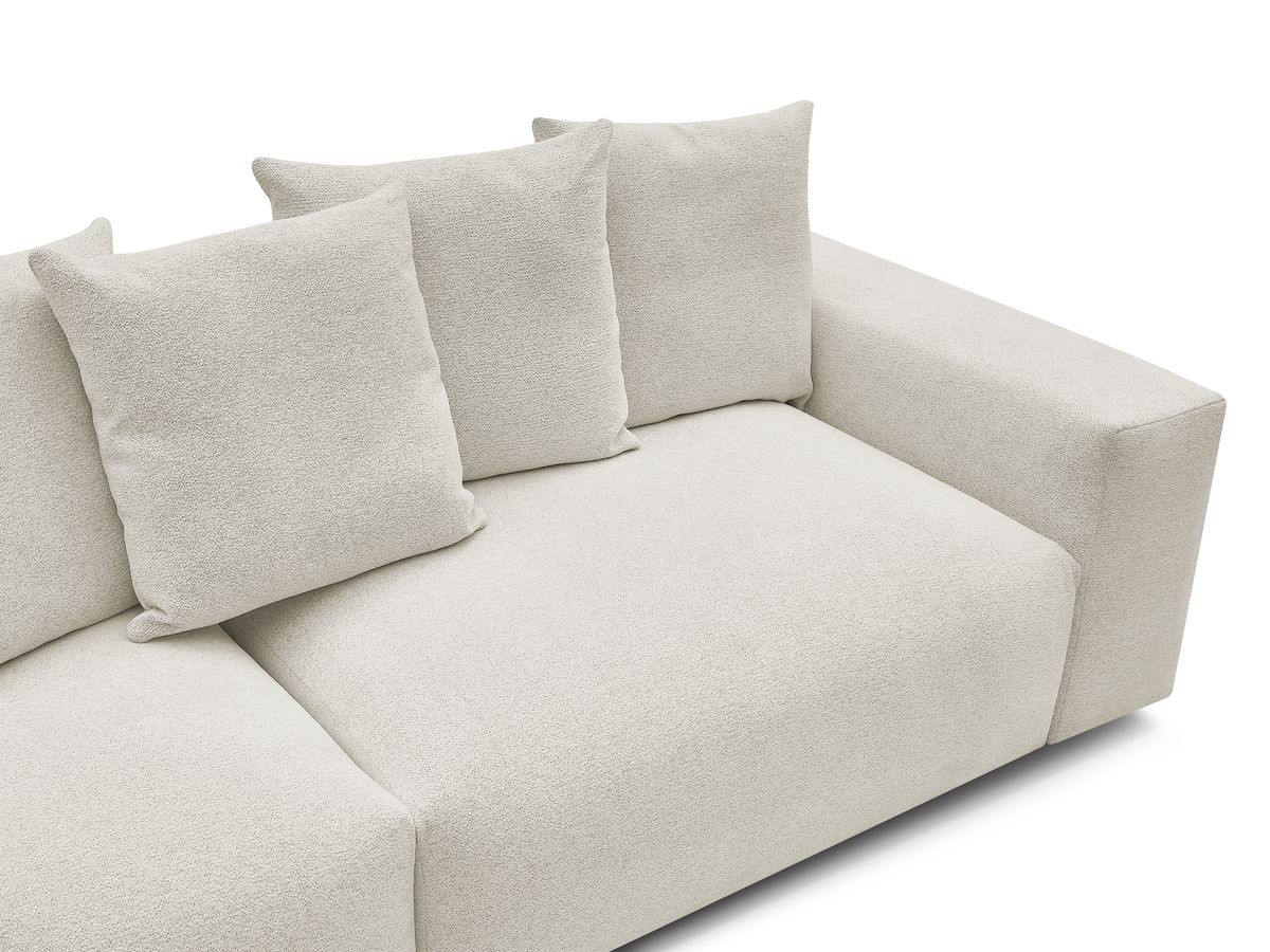 Bobochic Voltaire Sofa 4-Sitzer 320 × 124 cm Melange-Stoff Weiß
