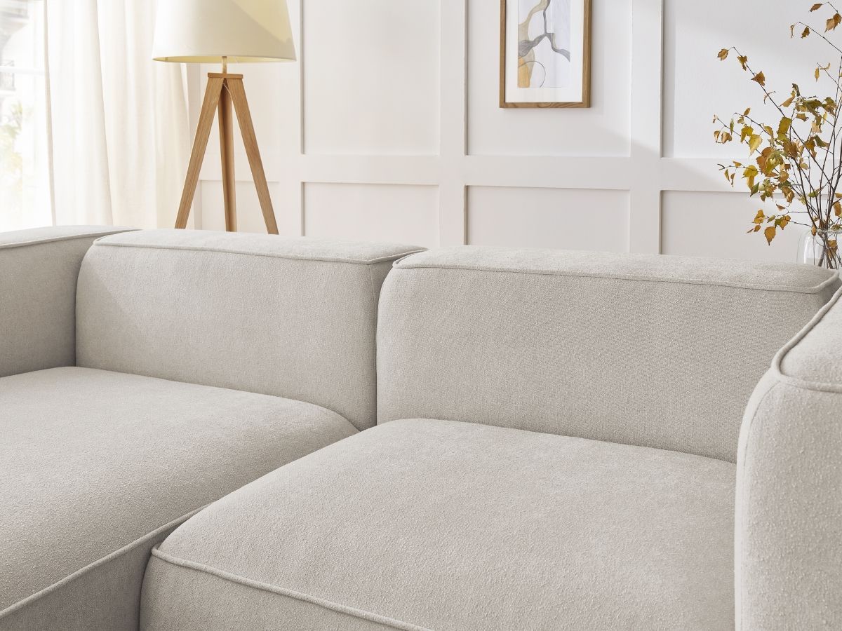 Bobochic Zephyr Ecksofa 260 × 165 cm Strukturstoff Beige Ecke links
