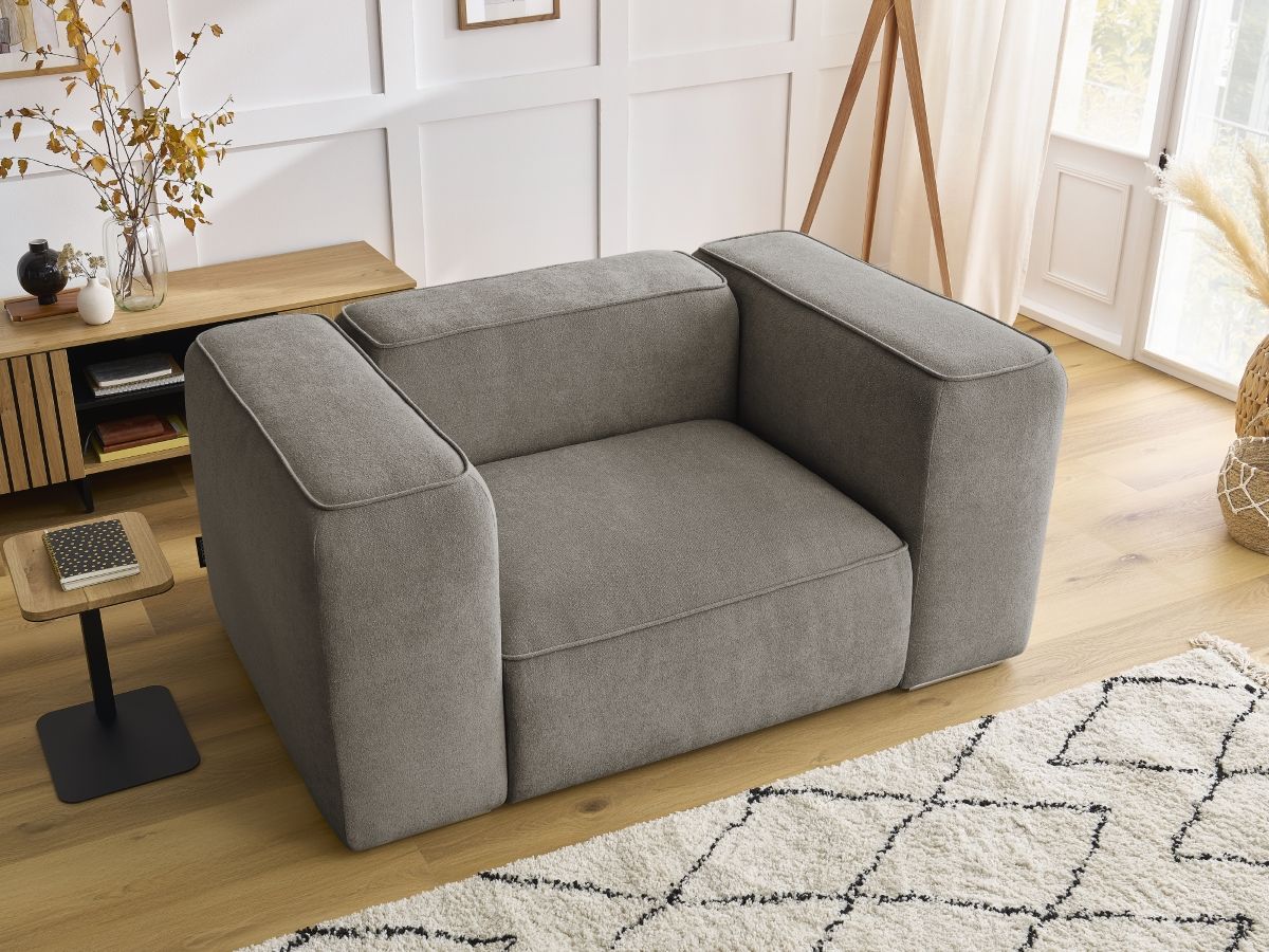 Bobochic Zephyr Sessel Strukturstoff Taupe