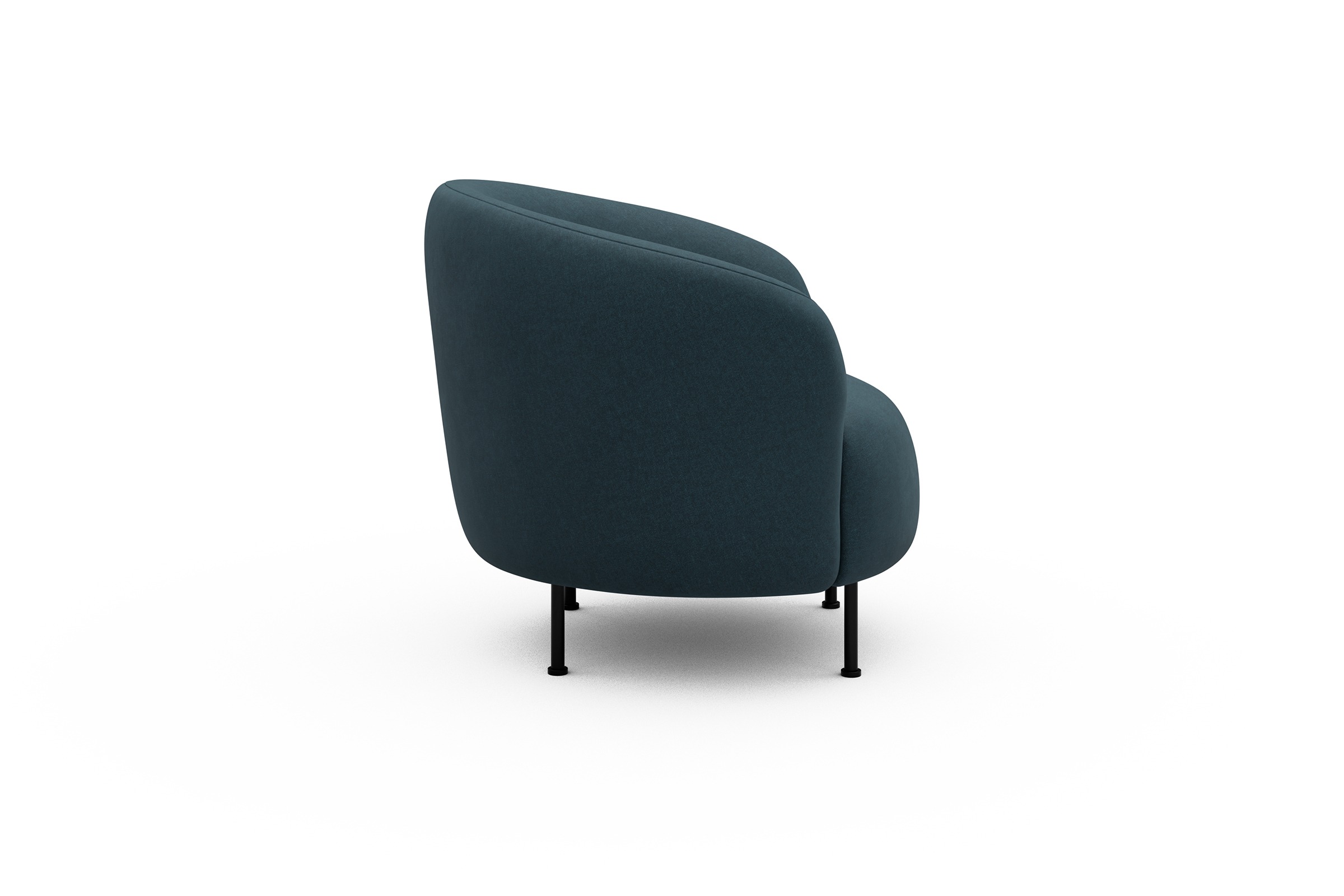 Sessel Ronda Metallbeine Schwarz Satya-Indigo
