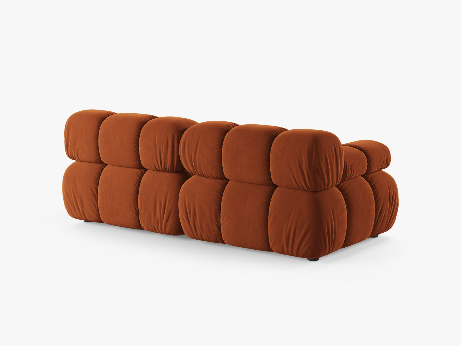 Micadoni Modulares Sofa Bellis 2-Sitzer Samt Bluvel Terrakotta
