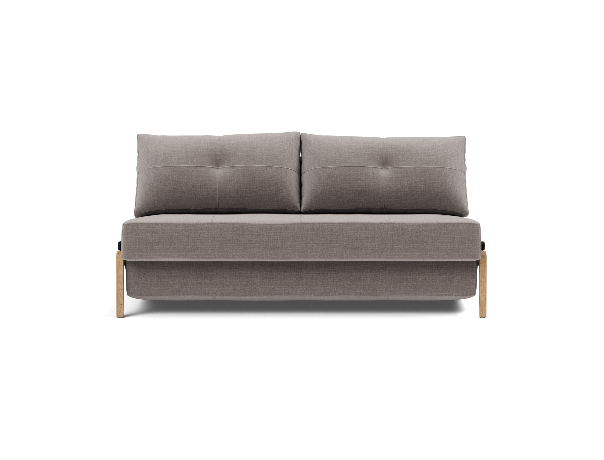 Schlafsofa Cubed 160 Chenille Esina 418-Truffle Beine Eiche