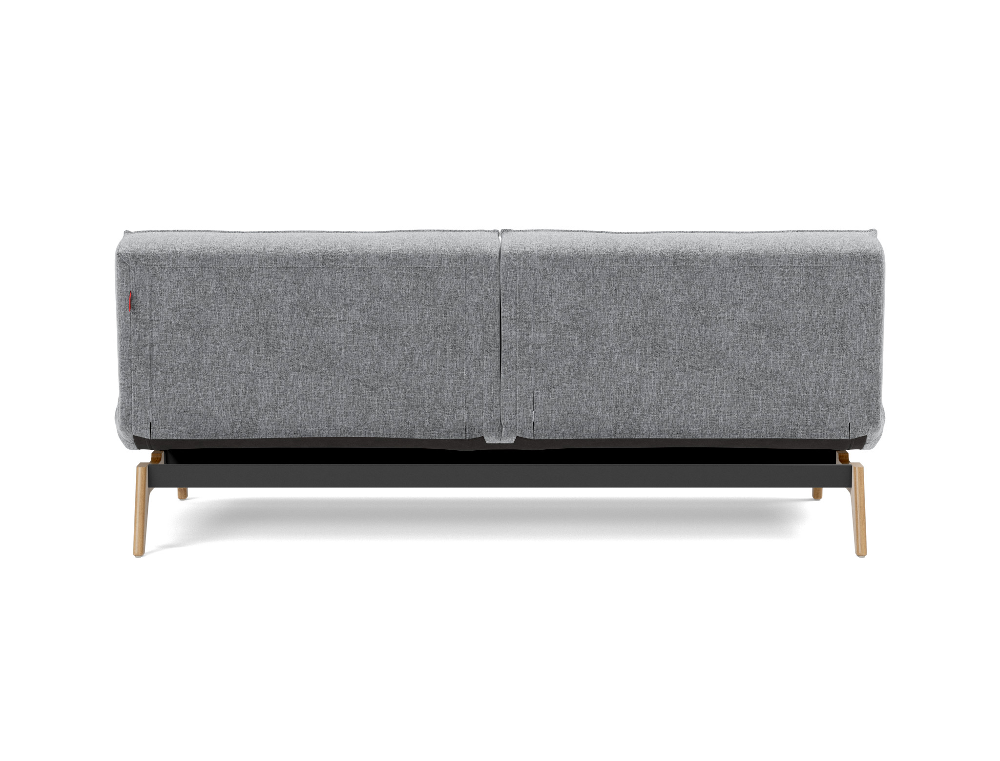 Schlafsofa Splitback Strukturierter Stoff Twist 565-Granite Beine Eiche
