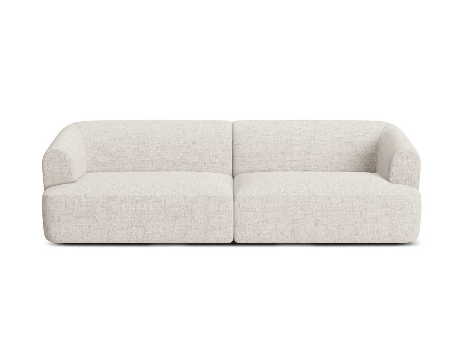 Cosmopolitan Design Sofa Campi 4-Sitzer Strukturierter Stoff Moly Helles Beige