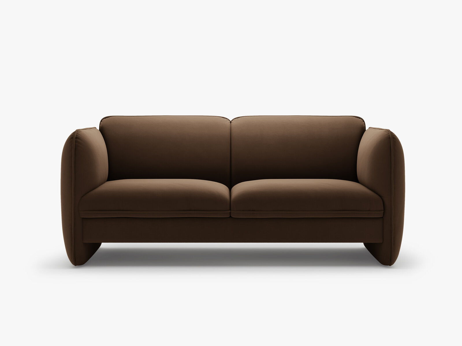 Micadoni Georgia Sofa 2-Sitzer Samt Magic Velvet Schokolade