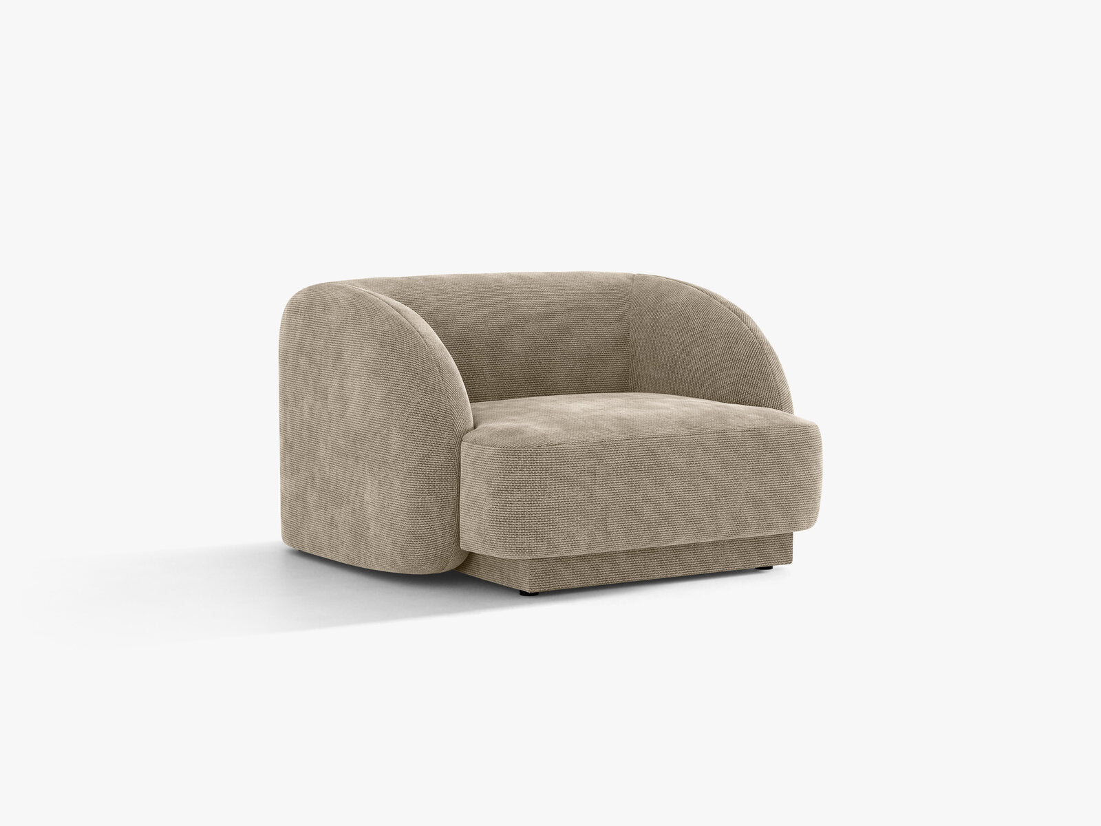 Micadoni Sessel Miley 1-Sitzer Chenille Haga Beige