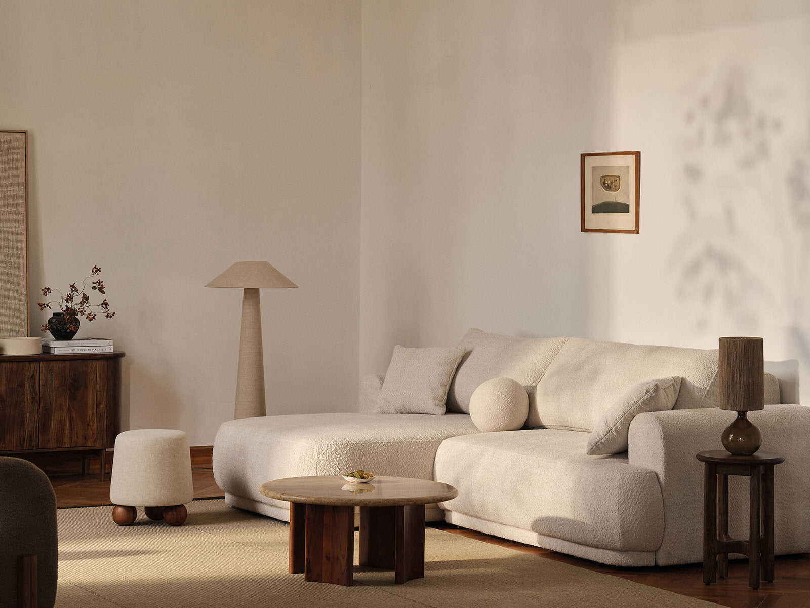 Micadoni Ella Ecksofa mit Bettfunktion und Stauraum Links Strukturierter Stoff Sorella Grau