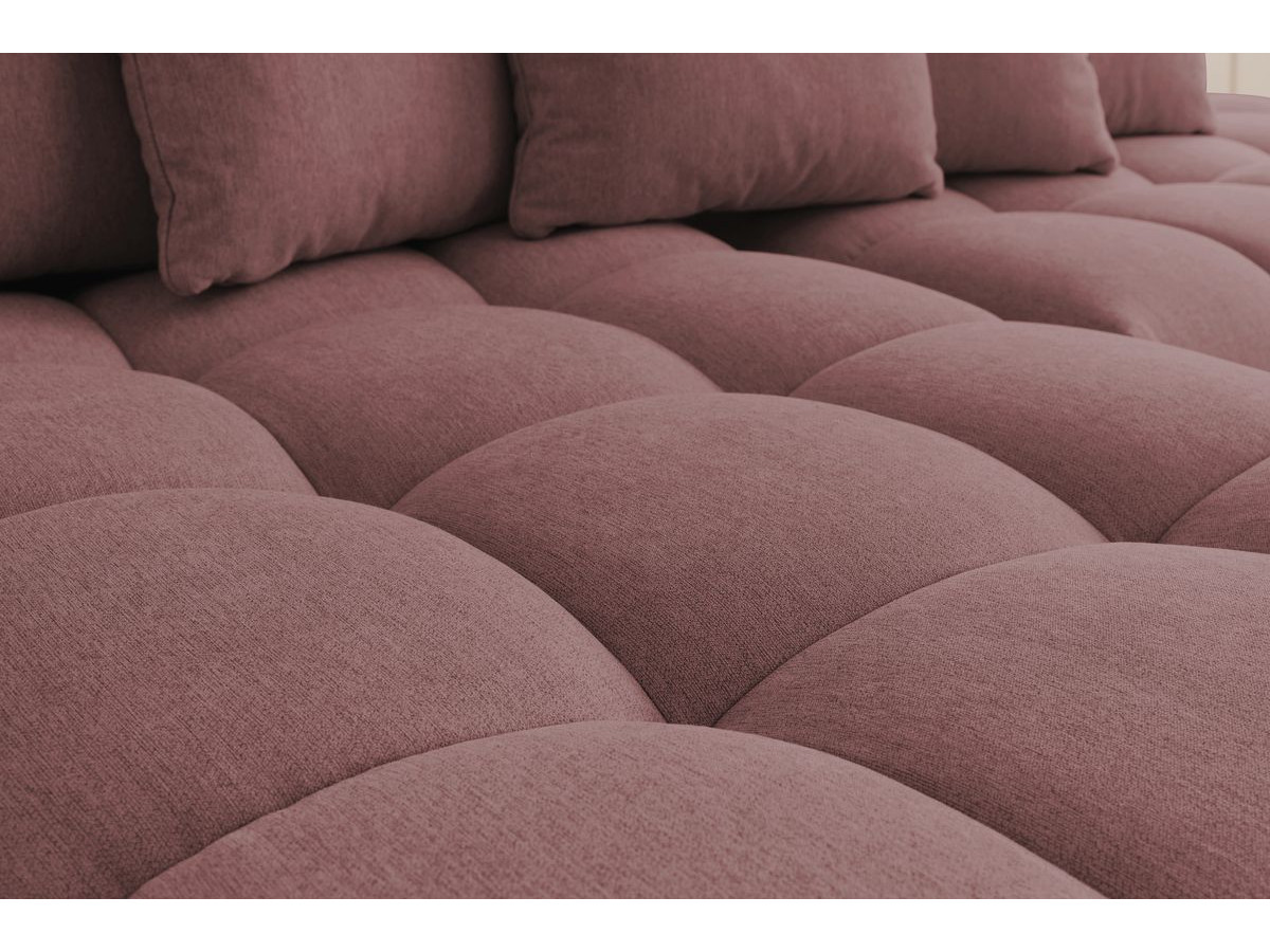 Bobochic Mont-blanc Ecksofa Melange-Stoff Rosa Ecke rechts