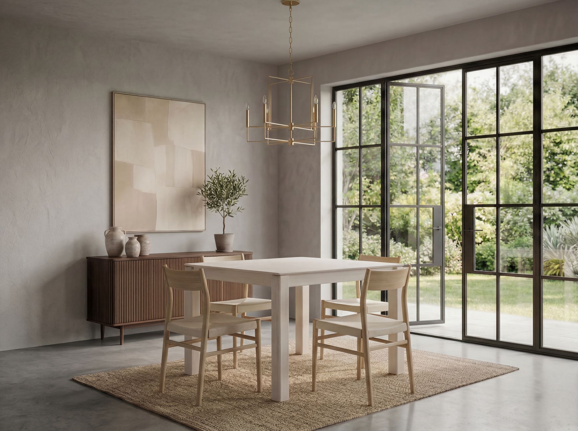 Esstisch Romedal Mango Massivholz Weiß 80 × 80 × 75 cm
