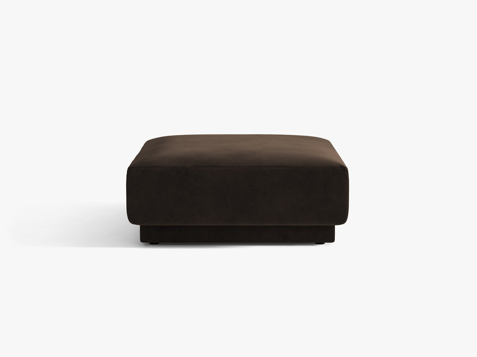 Micadoni Hocker Miley 1-Sitzer Samt Bluvel Dunkelbraun