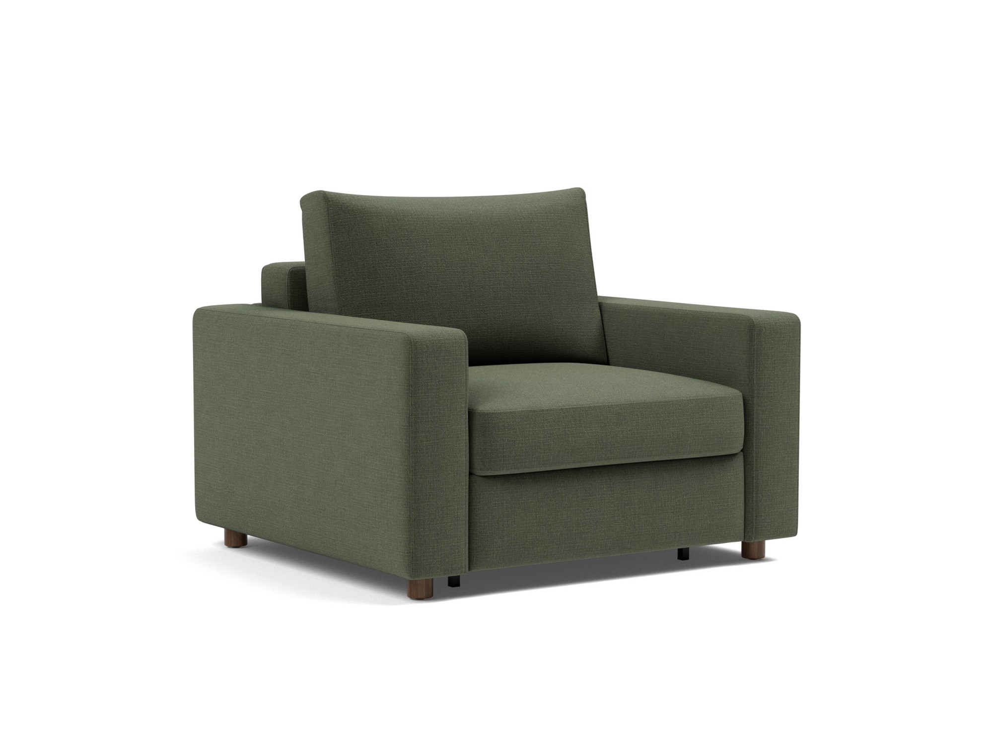 Schlafsessel Neah mit Standard-Armlehnen Chenille Esina 413-Olive-Green