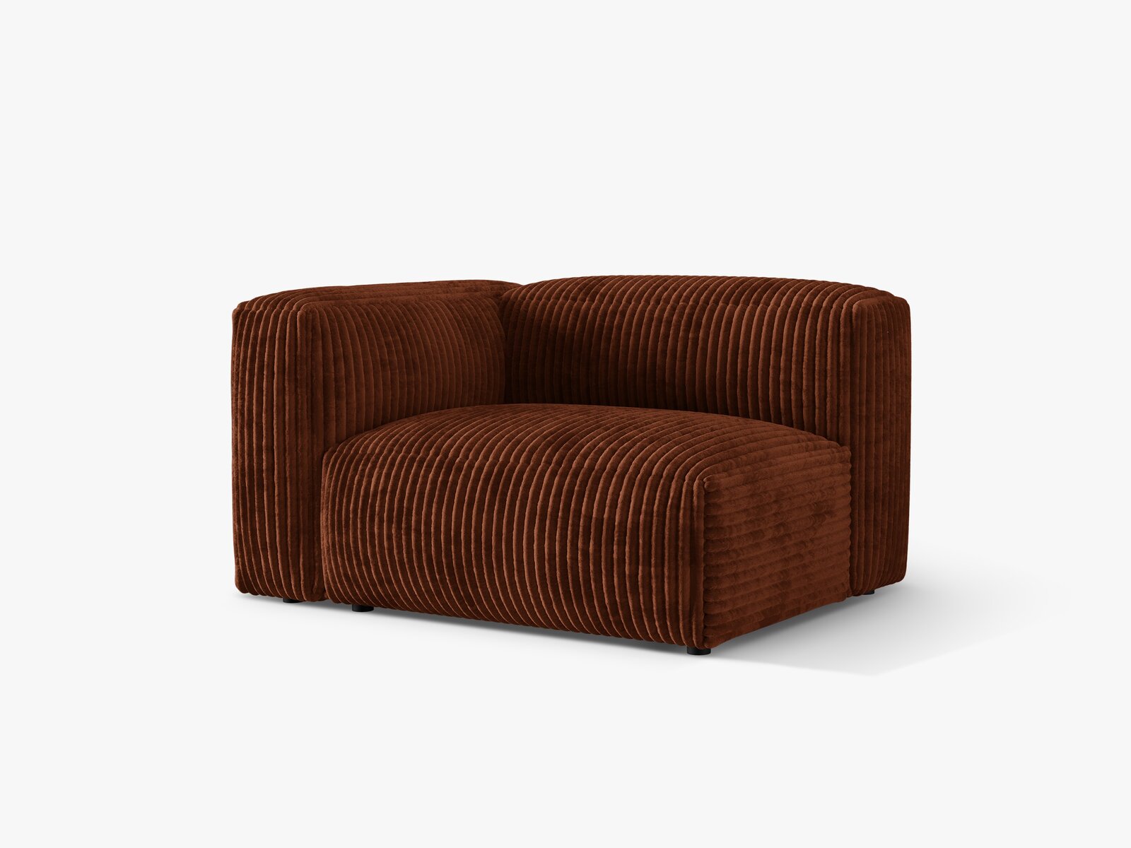 Micadoni Eckmodul Martina 1-Sitzer Links Kord Tilia Ziegel