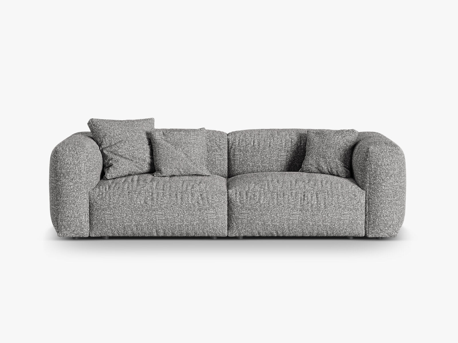 Micadoni Sofa Martina 3-Sitzer Boucle Monet Graphit
