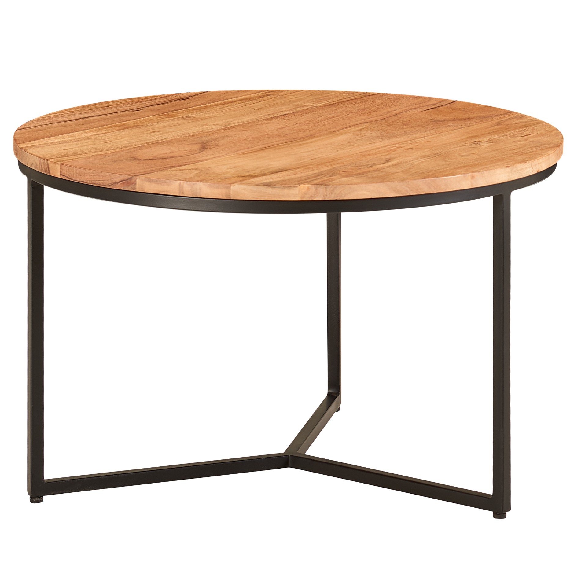 Couchtisch Bordeyri Akazie Massivholz Ø 60 cm