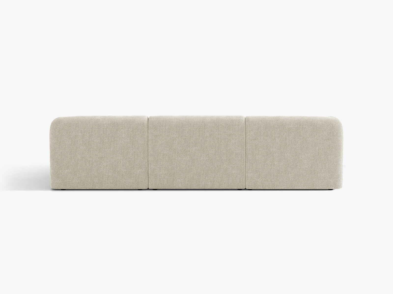 Micadoni Ecksofa Miley 4-Sitzer Chenille Eden Helles Beige Rechts