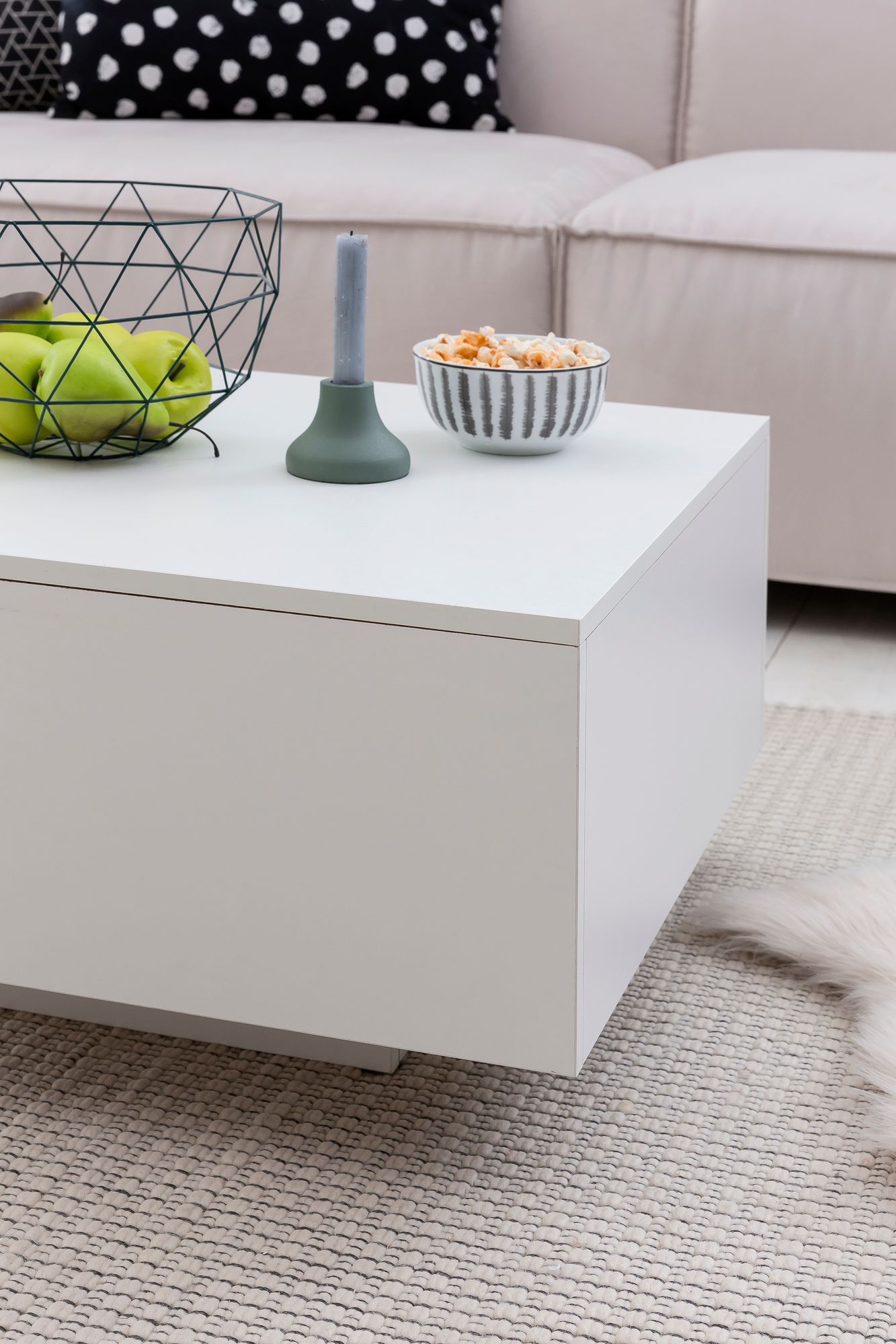 Couchtisch Kjellerup Weiß 60 × 60 × 35,5 cm