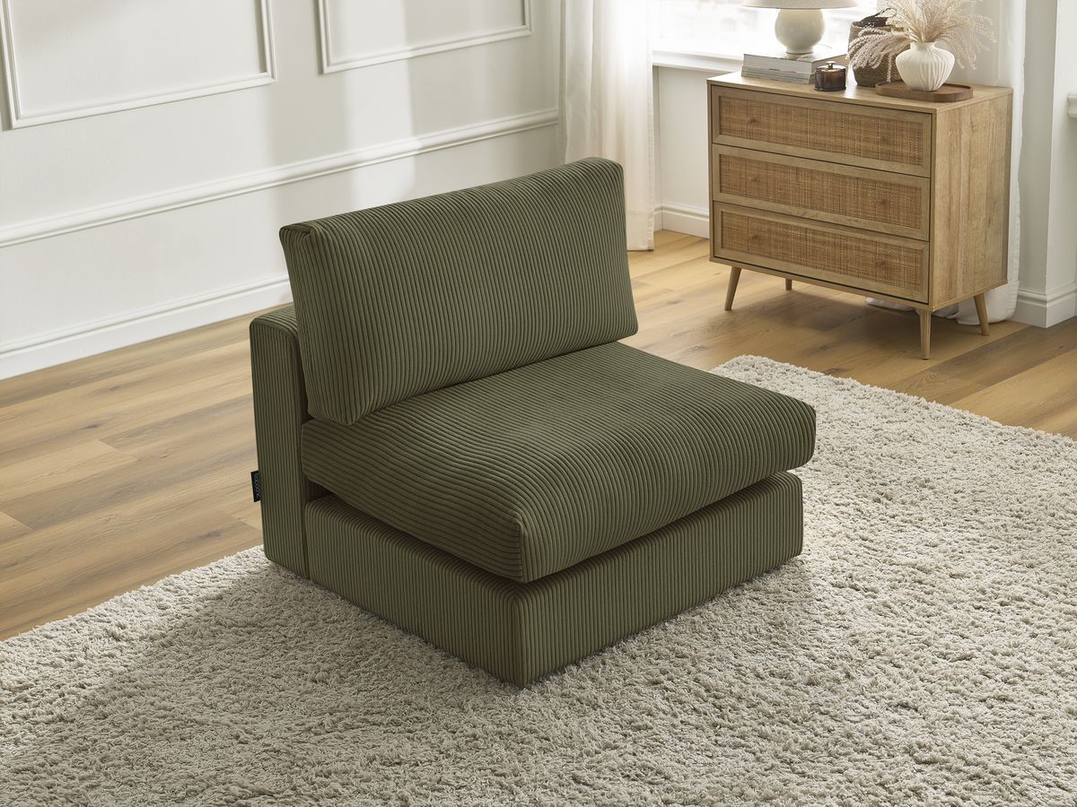Bobochic Paris Sofamodul 1-Sitzer Cordsamt Grün
