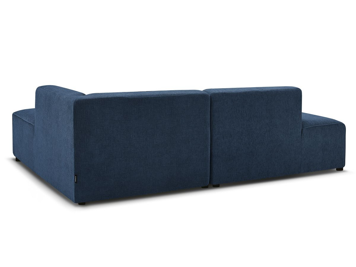 Bobochic Megeve Ecksofa Strukturstoff Dunkelblau Ecke rechts