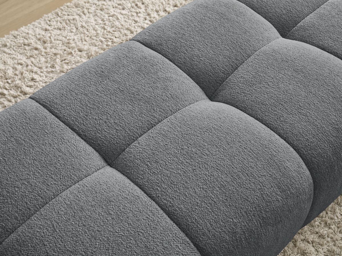 Bobochic Everest Pouf 140 × 70 cm Melange-Stoff Dunkelgrau