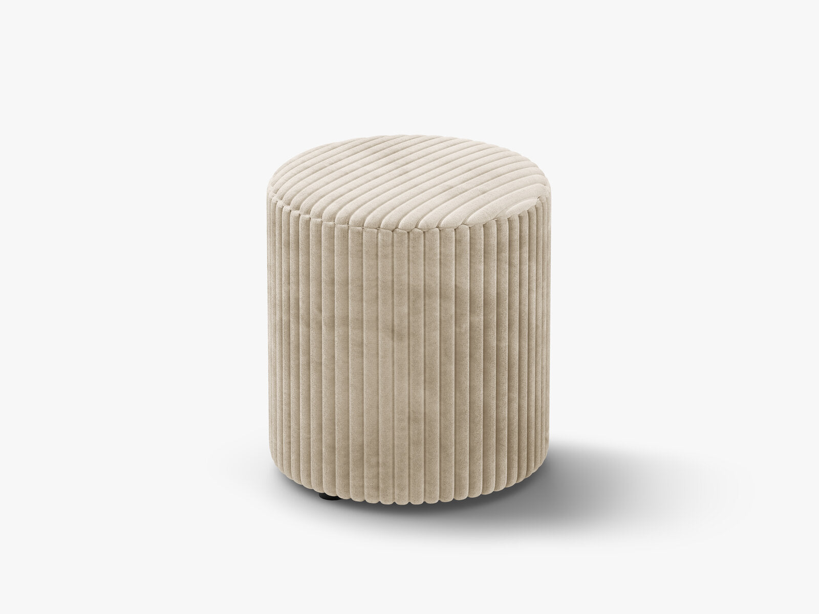 Micadoni Pouf Dia 40cm Kord Tilia Helles Beige