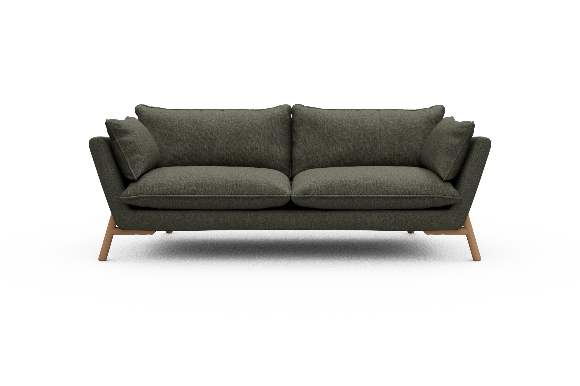 Skandi Home Sofa Emil PREMIUM 3-Sitzer Beinfarbe Eiche Natur Sama-Winter-Moss moebelfaktor