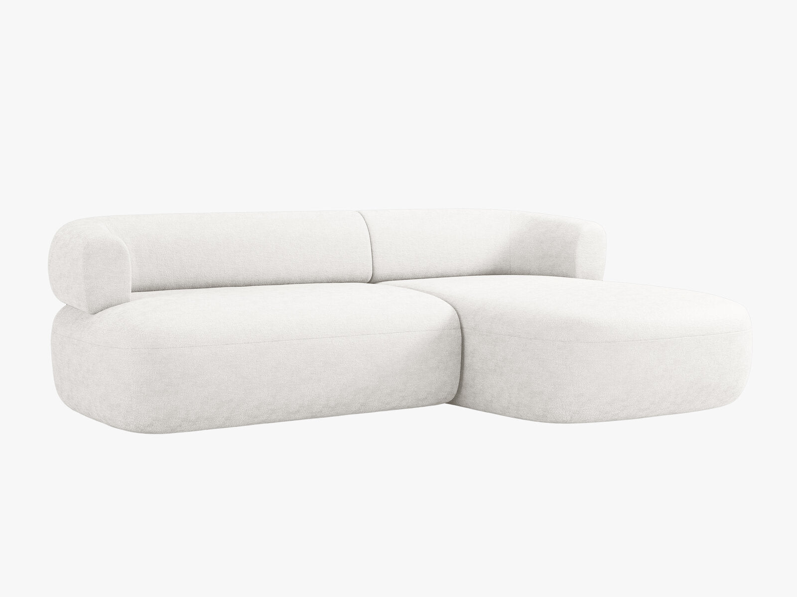 Micadoni 5-Sitzer Ecksofa Jenny Rechts Chenille Perfect Harmony Helles Beige