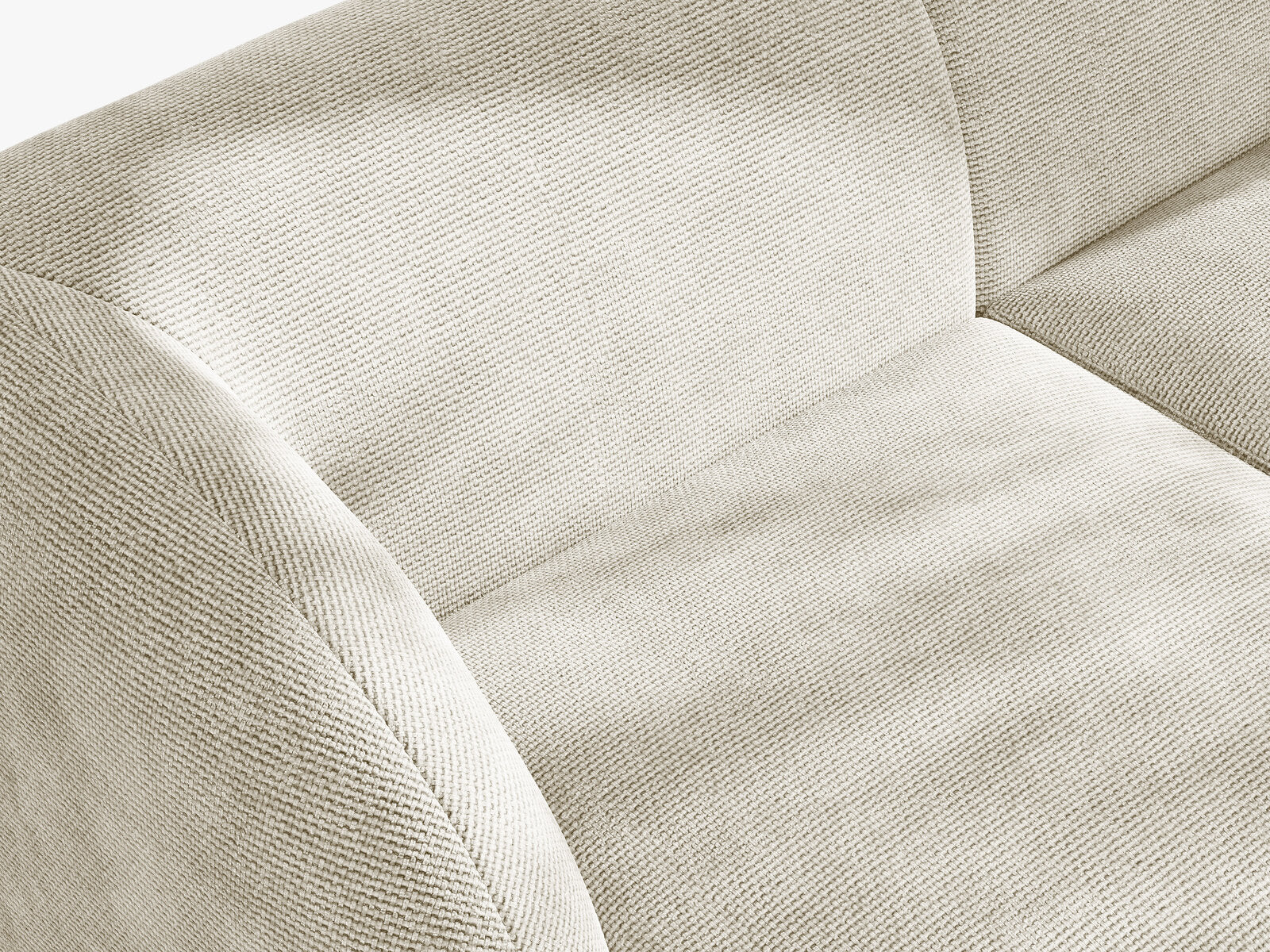 Micadoni Ecksofa Miley 6-Sitzer Rechts Chenille Eden Helles Beige