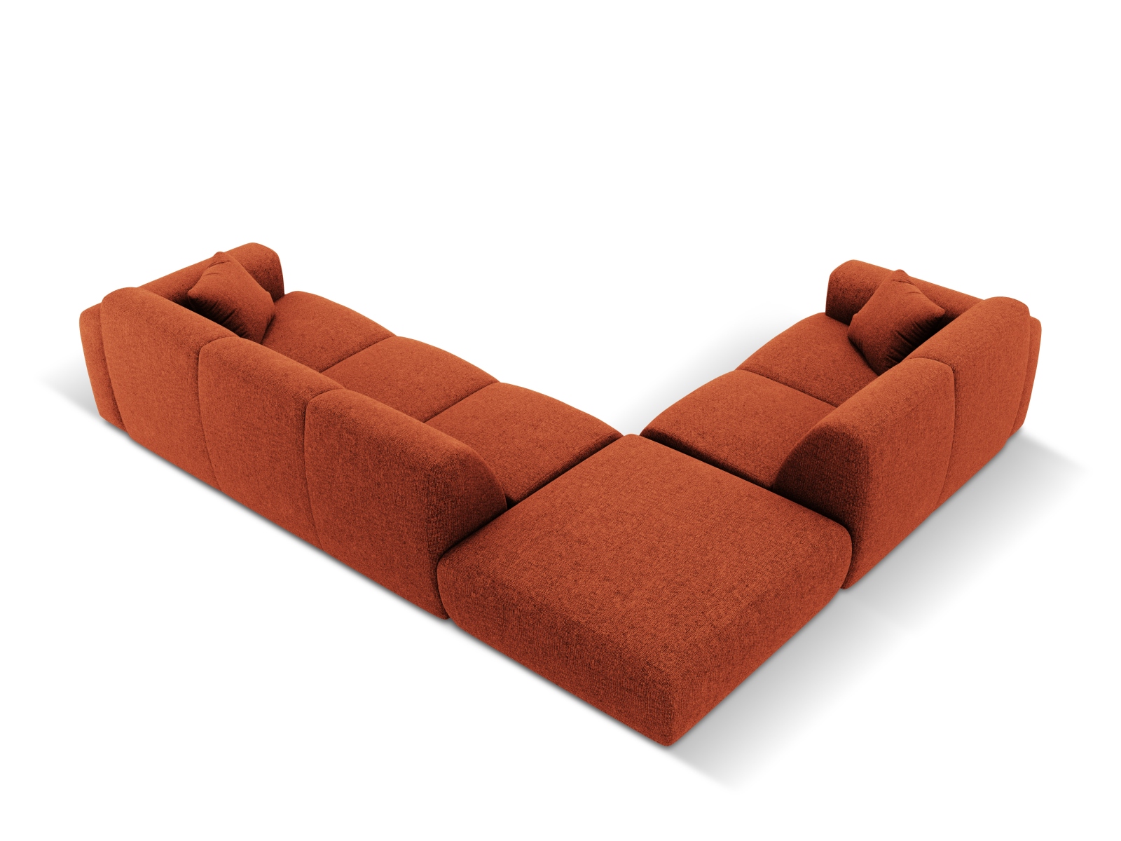 Cosmopolitan Design Ecksofa Nolio 4-Sitzer offen Chenille Haga Terrakotta Links