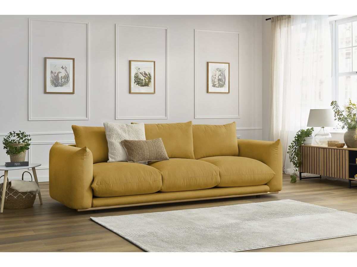 Bobochic Ernest Sofa 3-Sitzer 265 × 106 cm Stoff Gelb