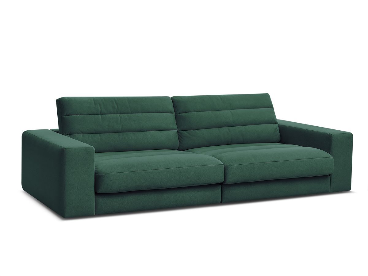 Bobochic Sierra Sofa 3-Sitzer Samt Dunkelgrün