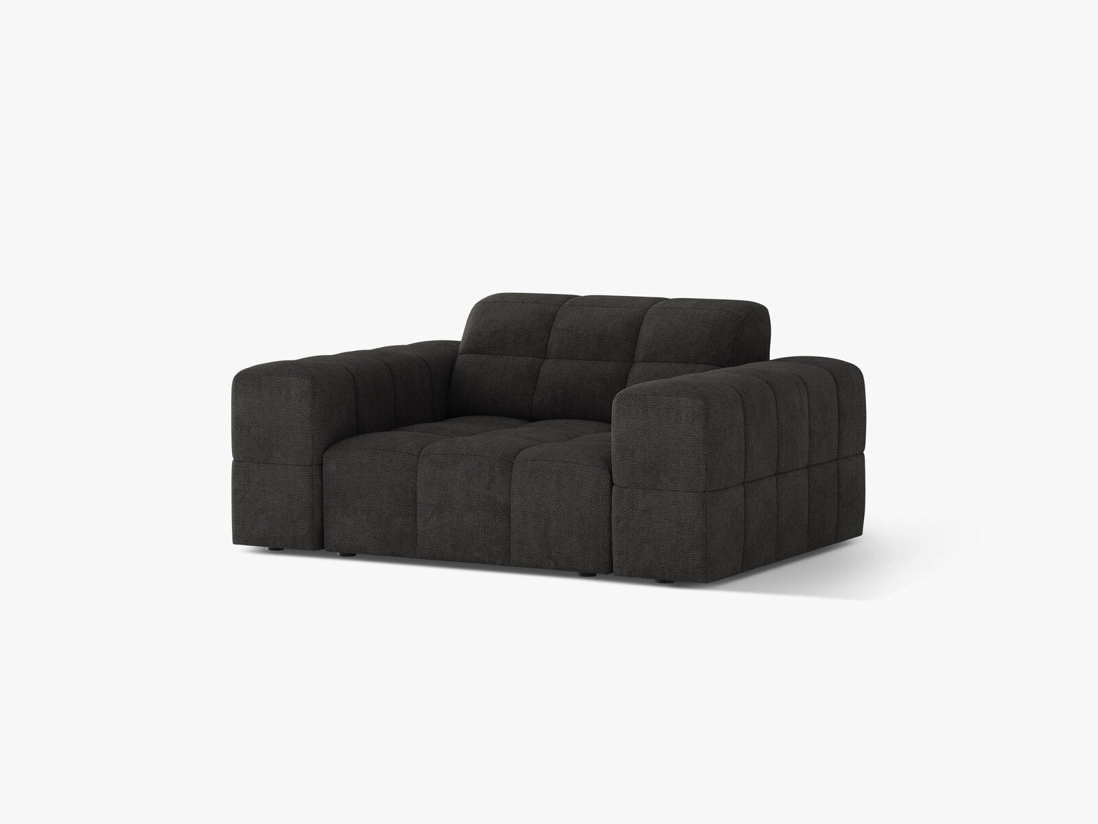 Micadoni Sessel Jennifer 1-Sitzer Chenille Eden Dunkelgrau