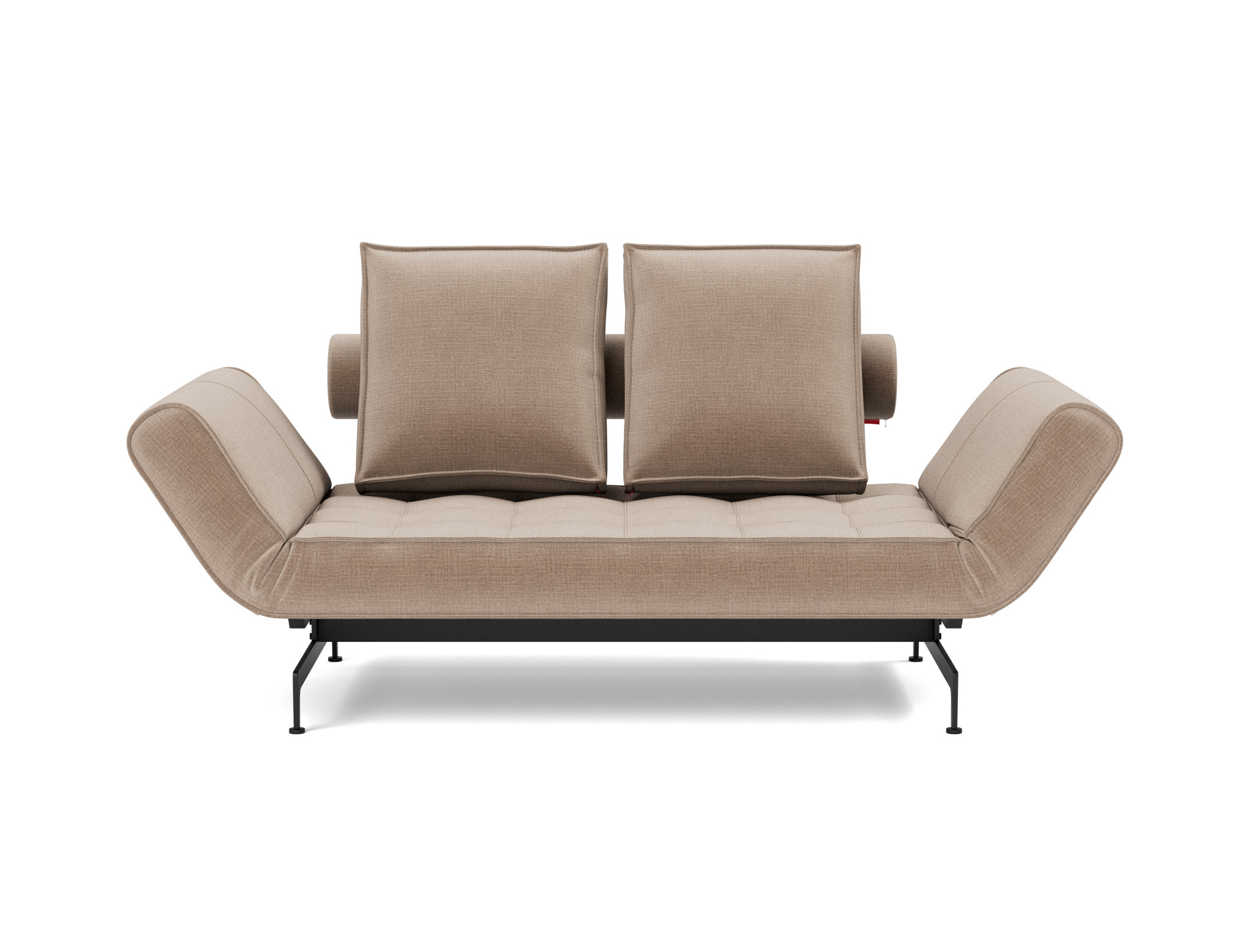 Tagesbett Ghia Chenille Esina 417-Mocha Beine Laser schwarz
