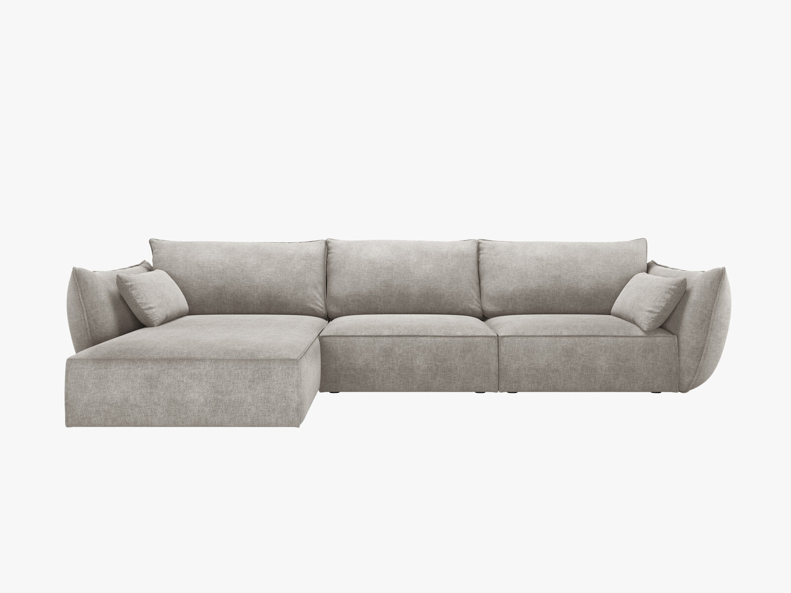 Micadoni Ecksofa Kaelle 4-Sitzer Links Chenille Over The Horizon Hellgrau