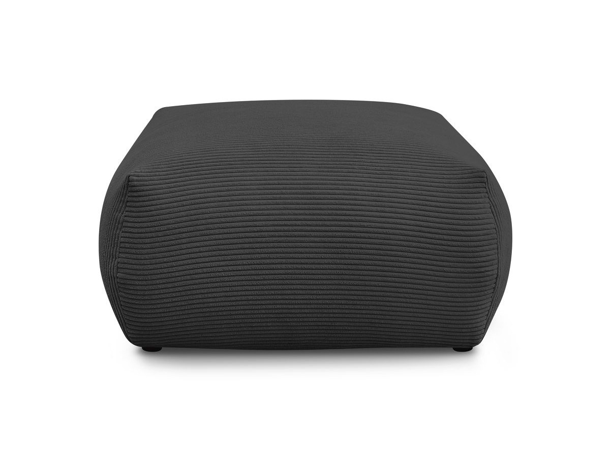 Bobochic Voltaire Pouf 106 × 90 cm Cordsamt Dunkelgrau