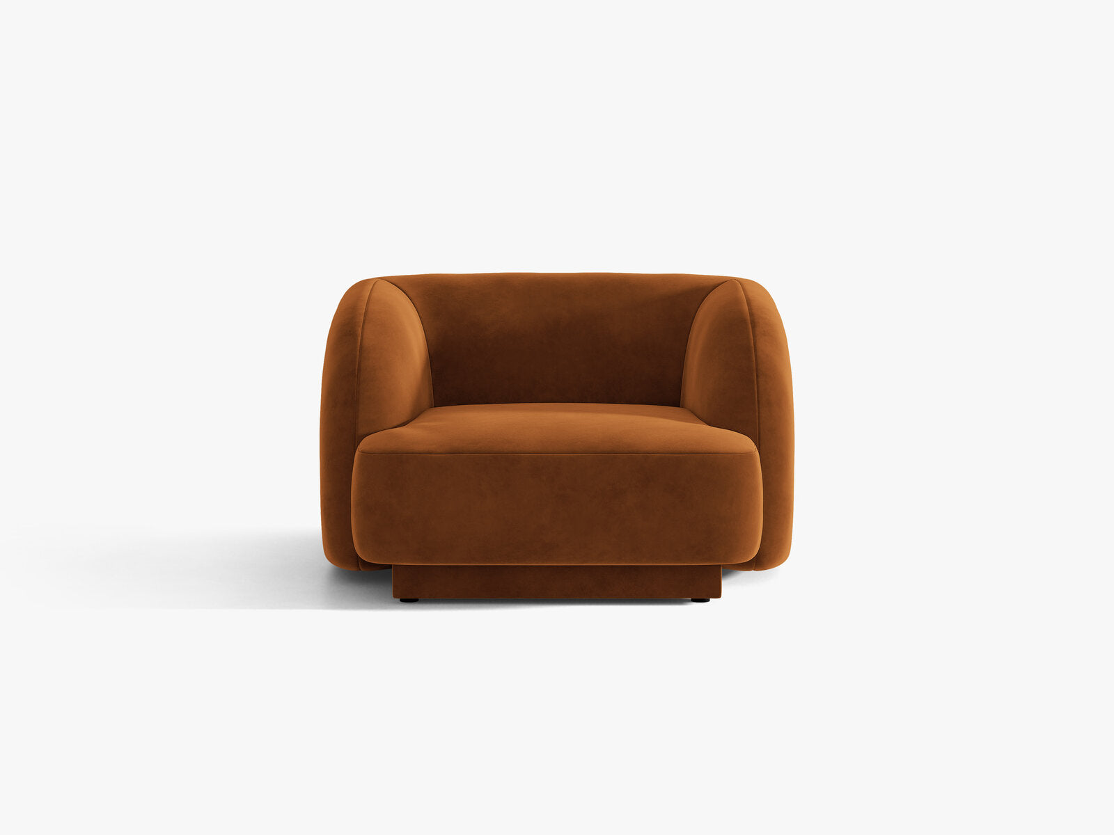 Micadoni Sessel Miley 1-Sitzer Samt Bluvel Terrakotta