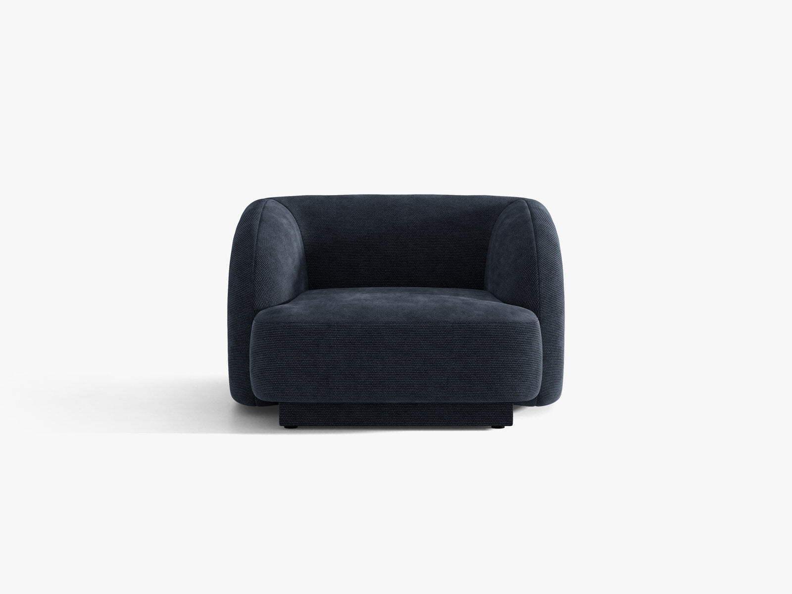 Micadoni Sessel Miley 1-Sitzer Chenille Eden Marineblau