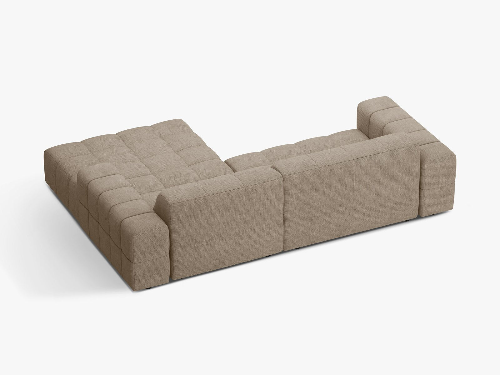 Micadoni Jennifer Ecksofa 4-Sitzer Rechts Chenille Eden Dunkelbeige