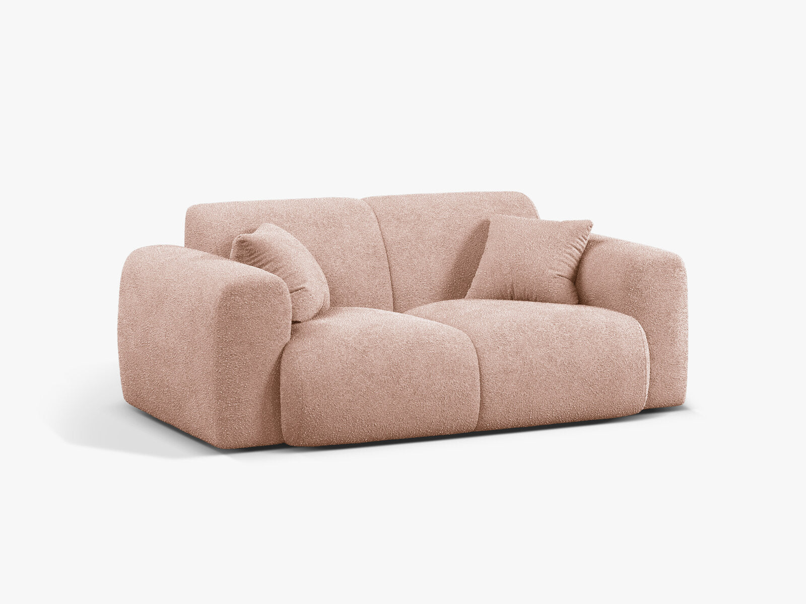 Micadoni Sofa Molino 2-Sitzer Boucle Baloo Puderrosa