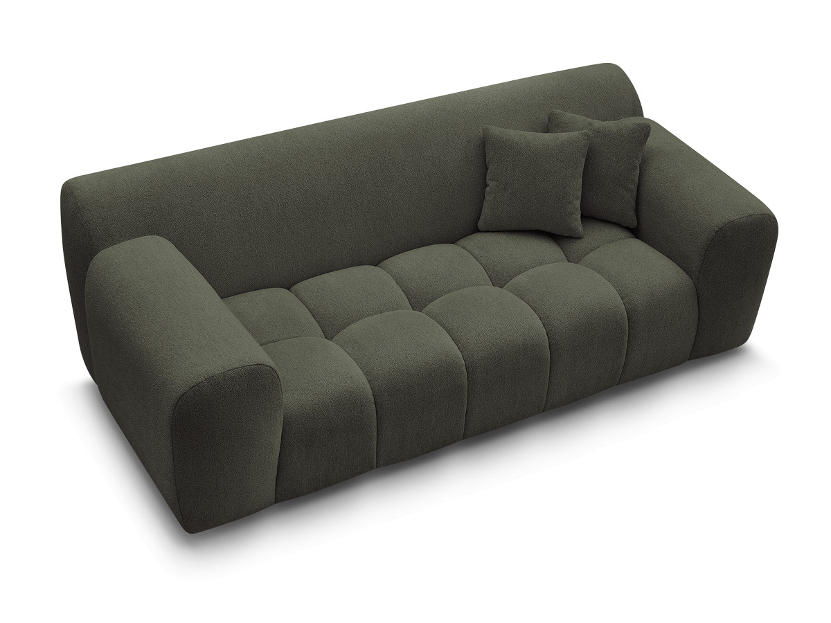 Bobochic Melisse Sofa 2-Sitzer Melange-Stoff Grün