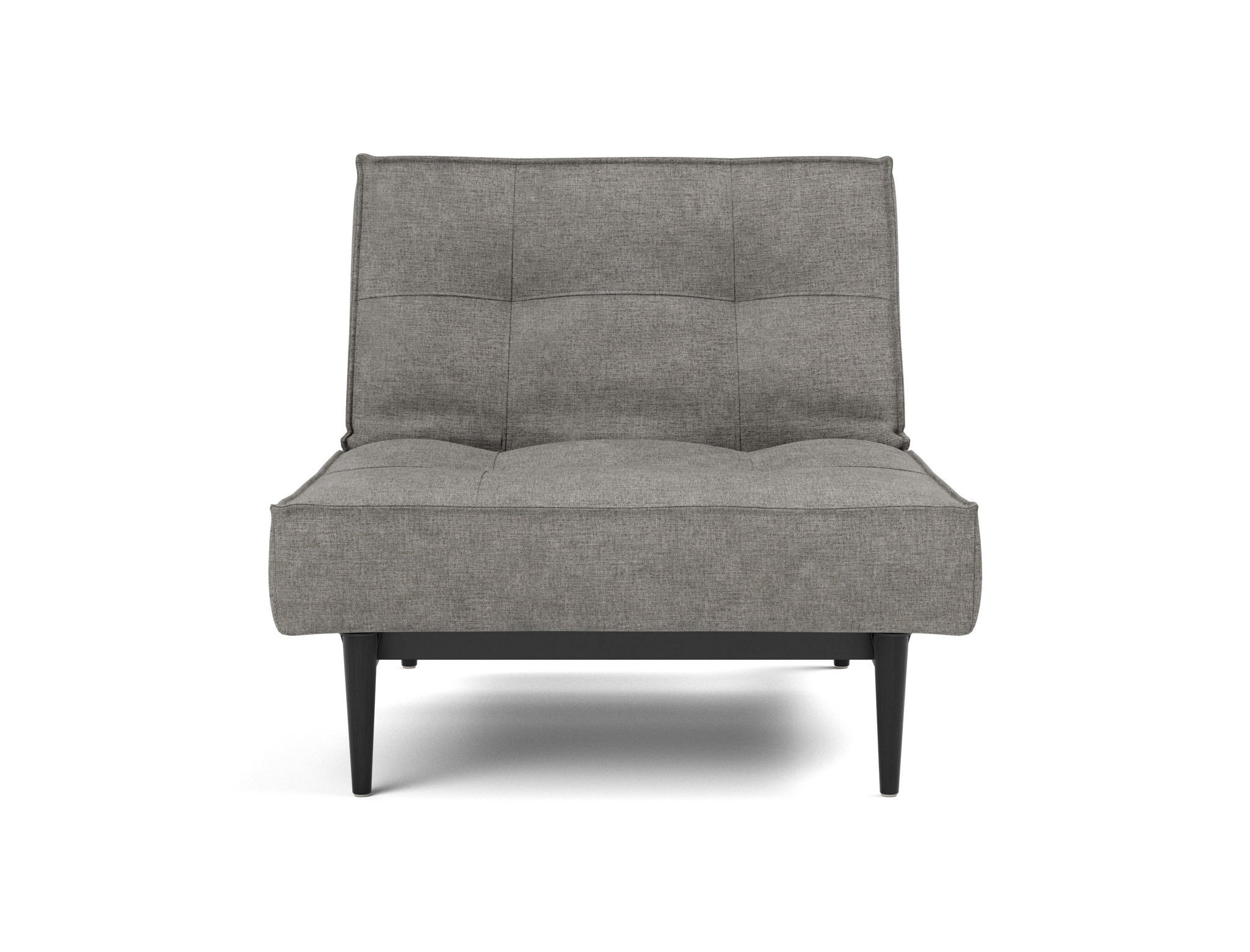 Sessel Splitback Flachgewebe Avella 282-Warm-Grey Beine Styletto Eiche schwarz