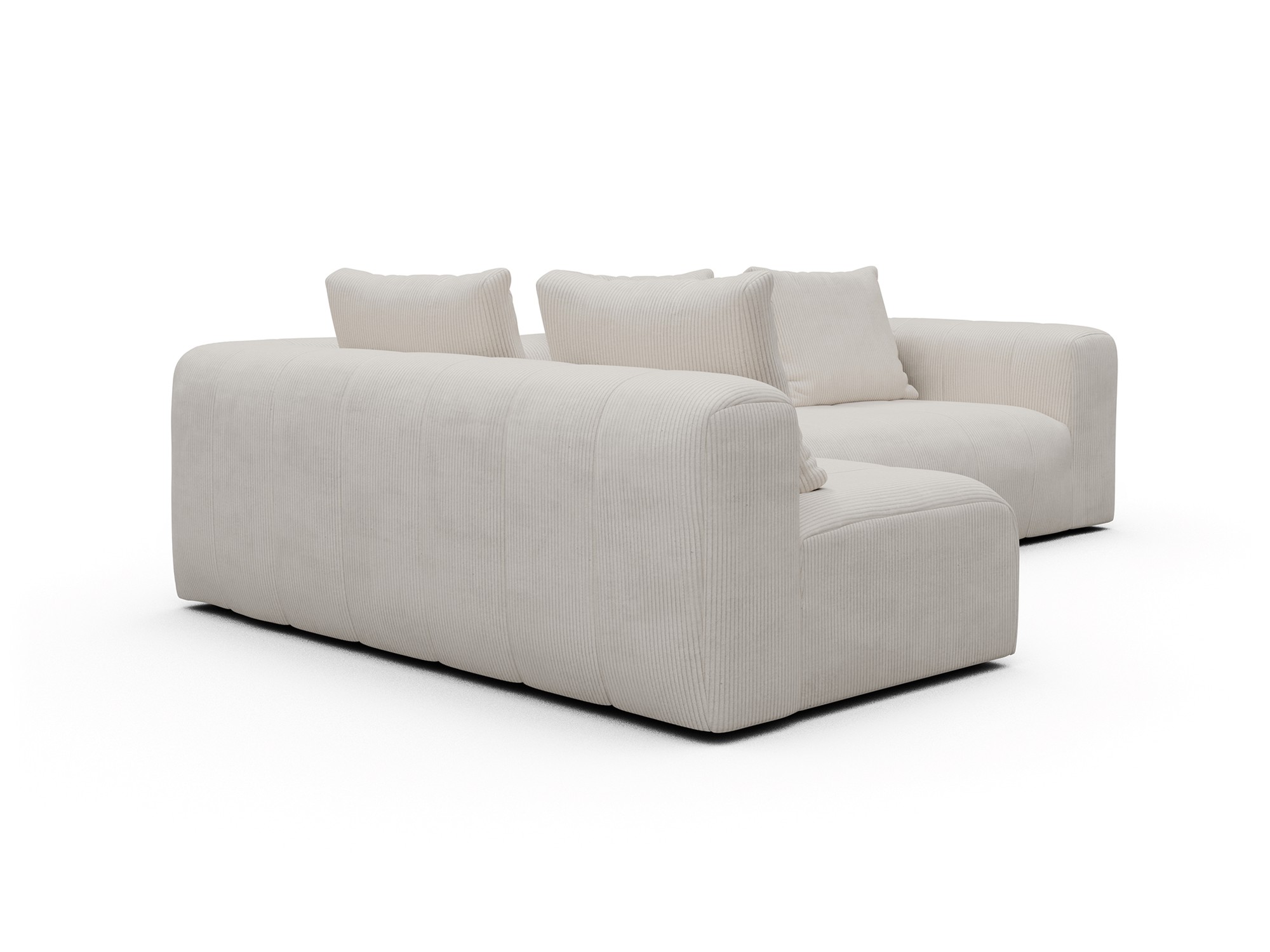 Hugo 2x 2,5-Sitzer Armlehne rechts Corduroy-Ivory moebelfaktor