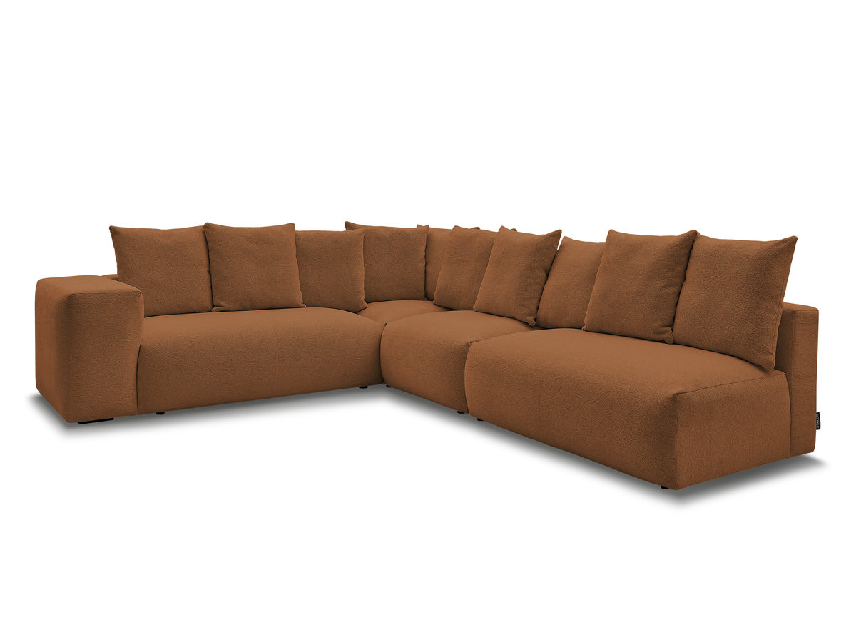Bobochic Voltaire Ecksofa 322 × 268 cm Melange-Stoff Orange Ecke links