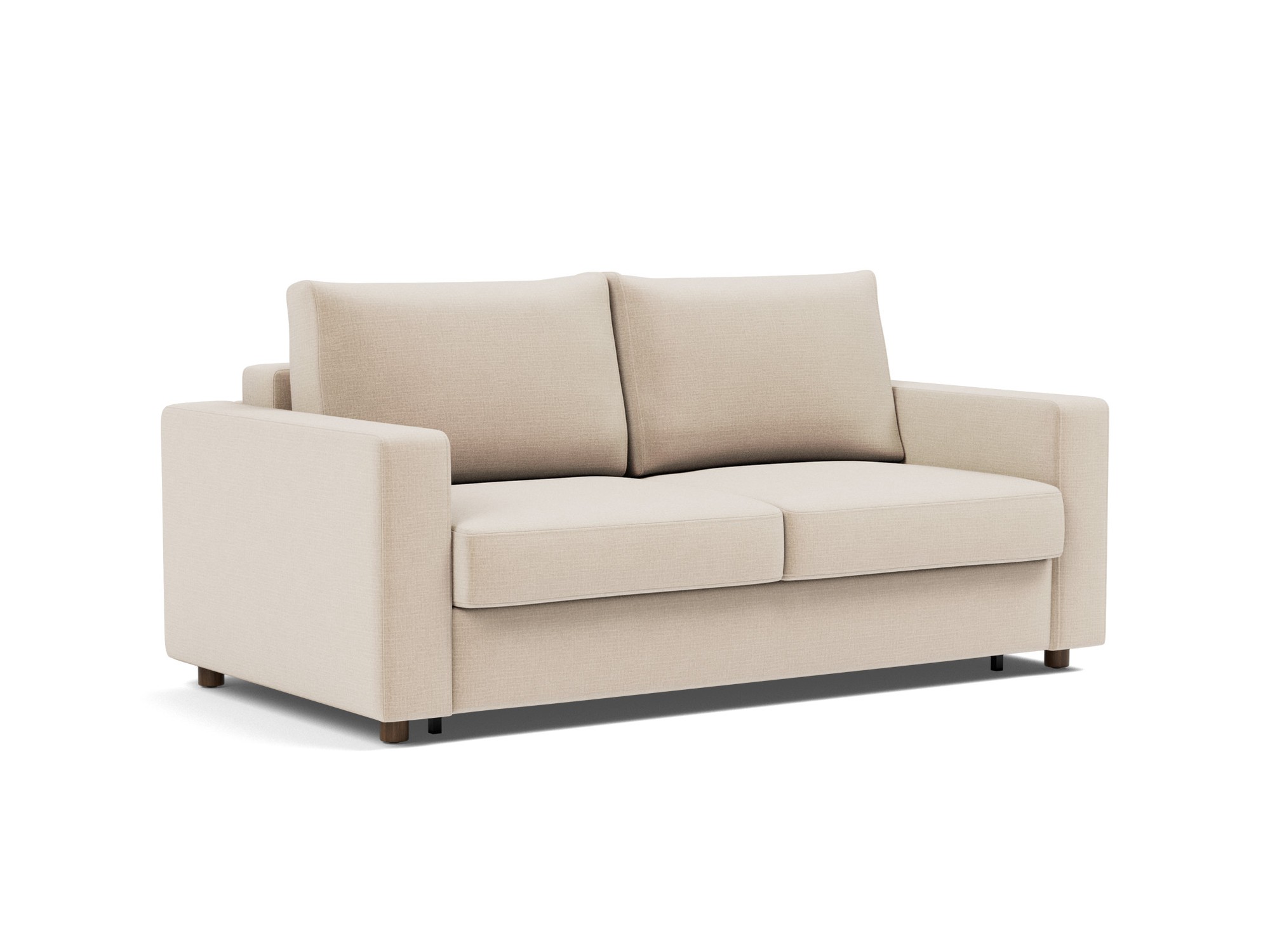 Schlafsofa Neah mit Standard-Armlehnen 160 Chenille Esina 410-Almond-Beige