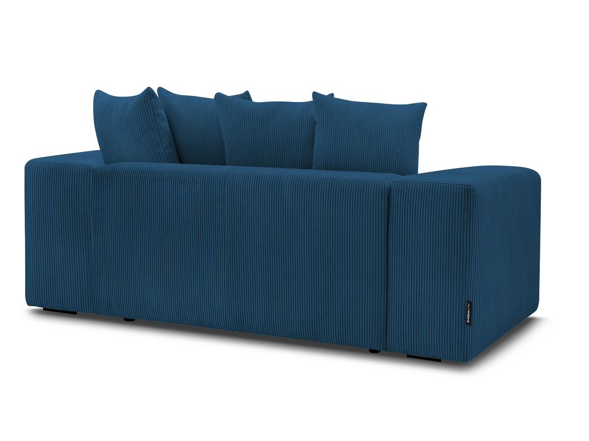 Bobochic Voltaire Sofa 2-Sitzer Cordsamt Dunkelblau