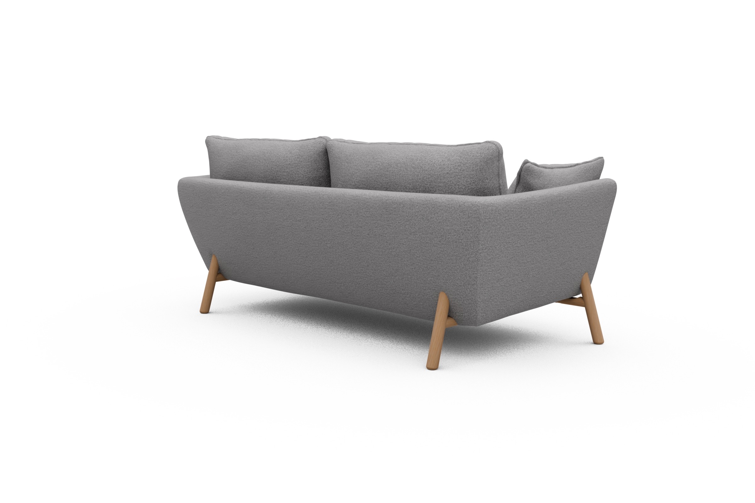 Sofa Emil 2-Sitzer Beinfarbe Eiche Natur Sama-Grey