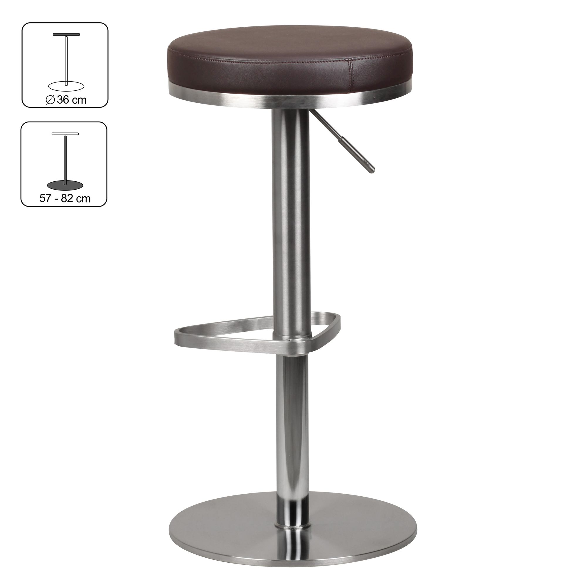 Barhocker Bjerka Metall Braun Ø 38 cm