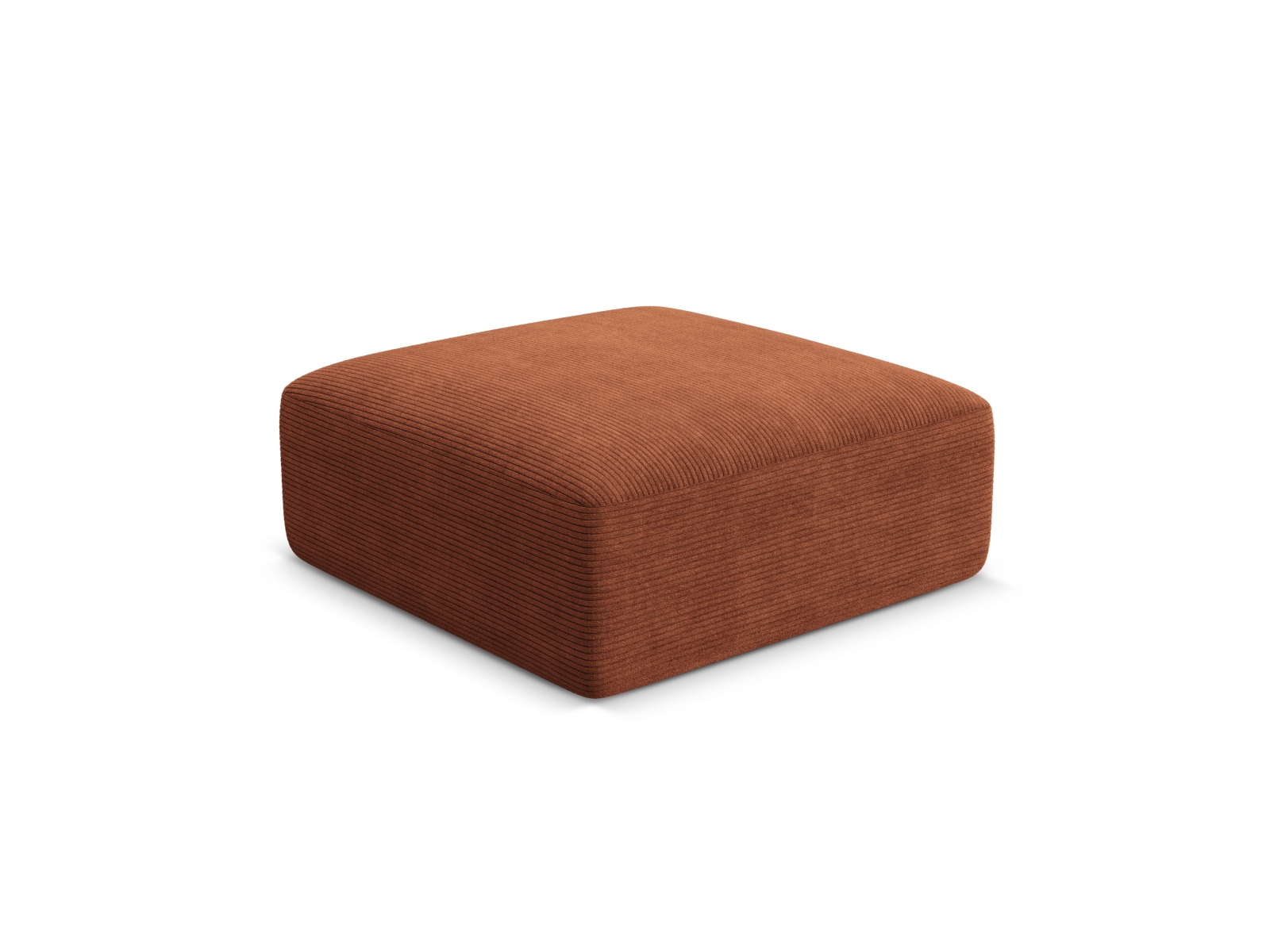 Cosmopolitan Design Pouf Campi Kord Lincoln D Terrakotta
