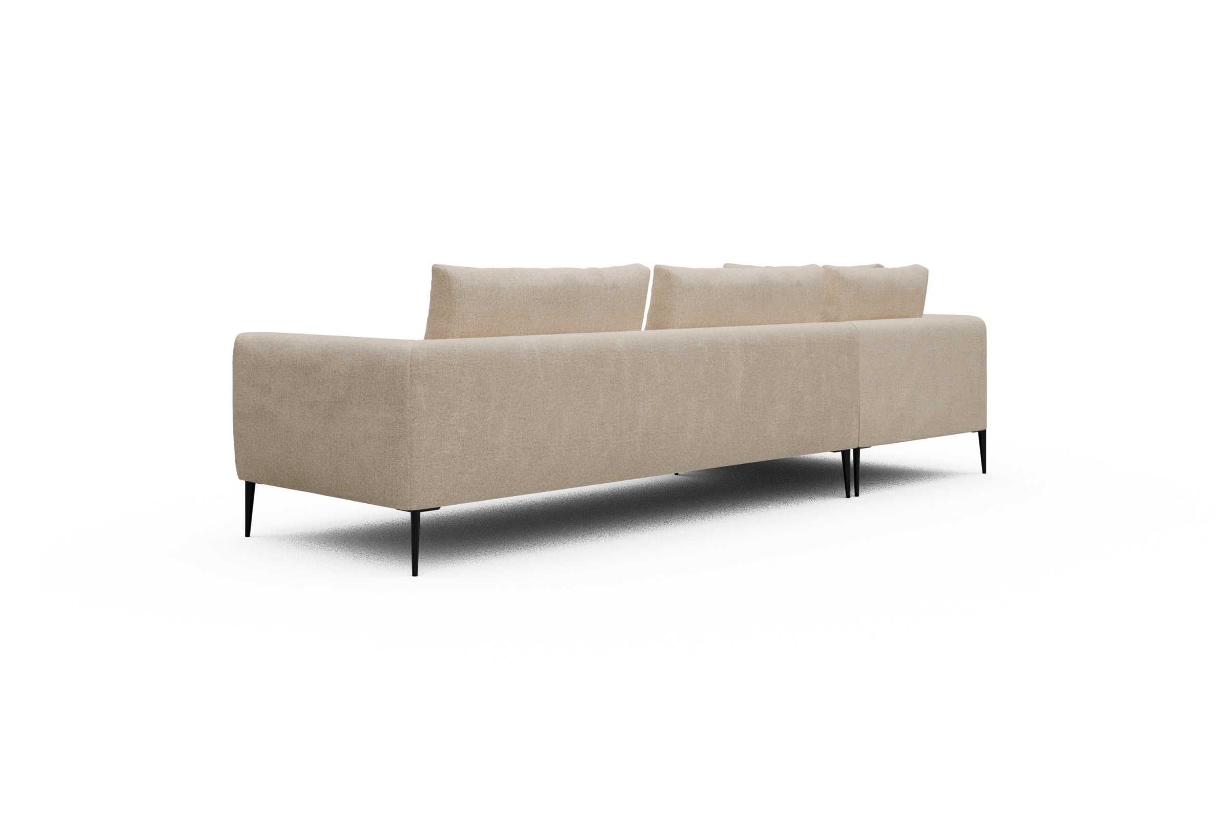 Ecksofa Paul Relax-Ecke rechts mit 3-Sitzer Casone-Natural-Beige