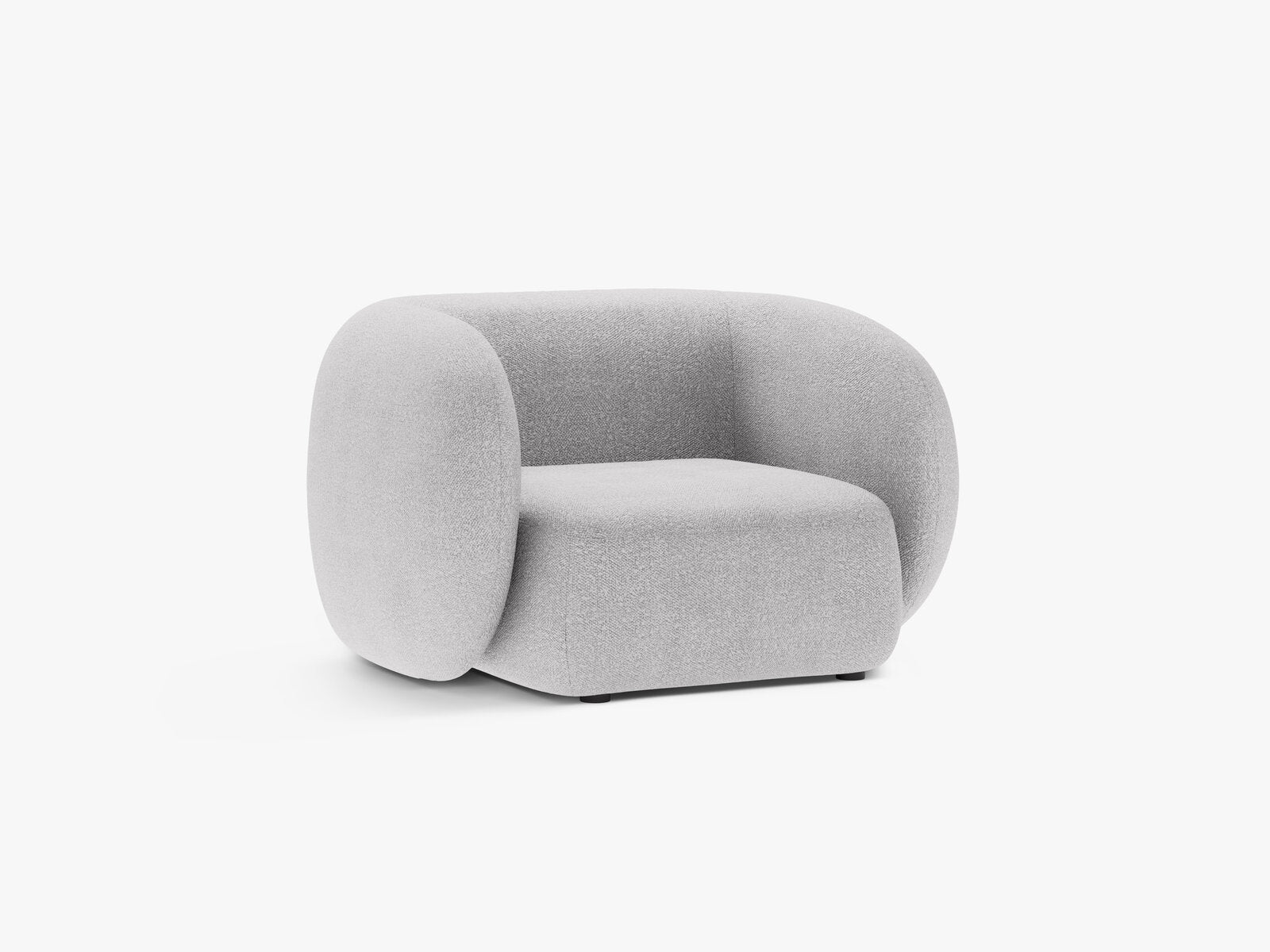 Micadoni Sessel Kate 1-Sitzer Boucle Baloo Hellgrau
