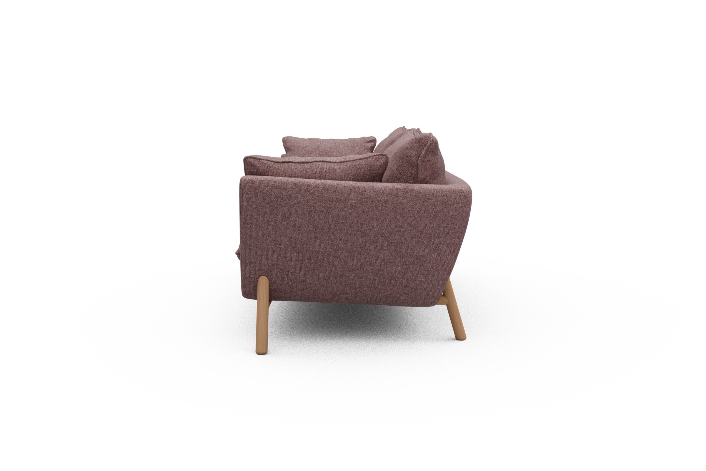 Sofa Emil PREMIUM 2-Sitzer Beinfarbe Eiche Natur Sama-Flamingo